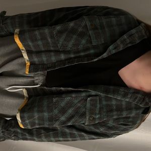 Cropped Urban Outfitters flannel shirt